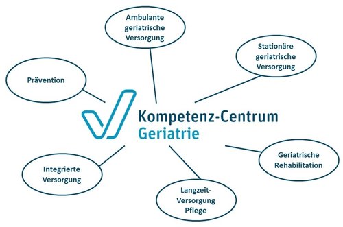 Grafik Arbeitsschwerpunkte Kompetenz-Centrum Geriatrie