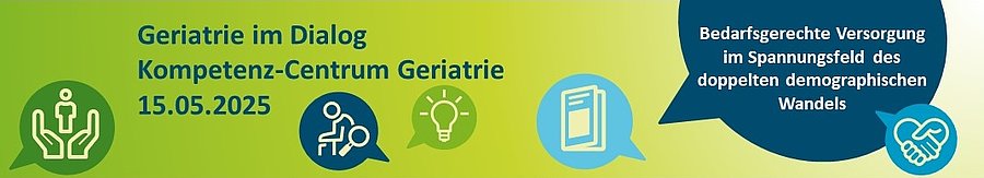 Logo der Veranstaltung Geriatrie im Dialog am 15.05.2025